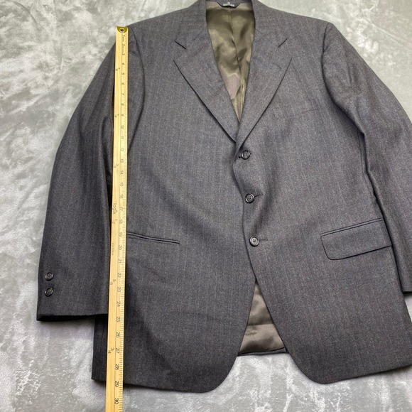 Patrick James Lords of London Gray Herringbone Wool Blazer Mens Sport Coat USA - Picture 3 of 11